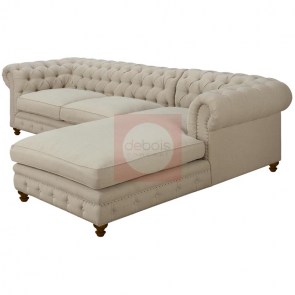 Esquinero Chesterfield natural para living